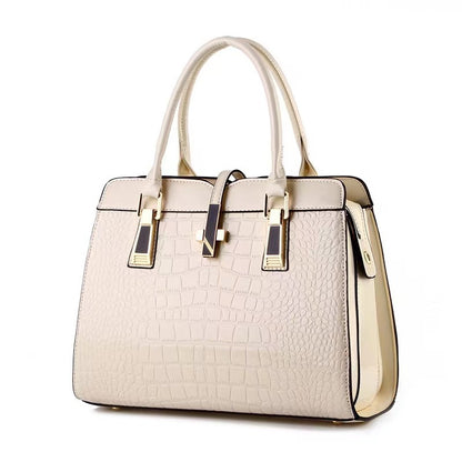 New Bag Stone Pattern Bright Leather Large Capacity Handbags for Women Commuter Shaping Fashion Birkin Bag Bags