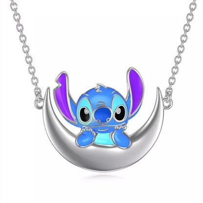 vakkv Cross-Border New Cartoon Cute Stitch Friendship Necklace with Little Girl Fashion Holiday Gift Hanging