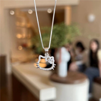 Birthday Gift Kitty Necklace Female Sweet Cute Pendant Clavicle Chain Girlfriends' Gift Heart-Breaking Gift