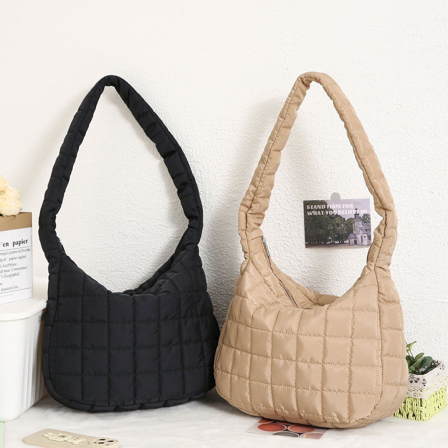 Korean Style Cloud Bag Rhombic Quilted Tote Bag Women's Bag  Autumn and Winter New Versatile Large Capacity Shoulder Messenger Bag