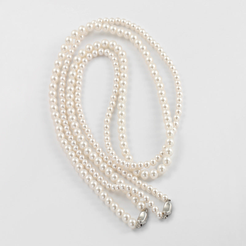 120cm Pearl Necklace Multi-Wear Perfect Circle Imitation Shijia Necklace Twin High-Grade Women's All-Matching Long Sweater Chain