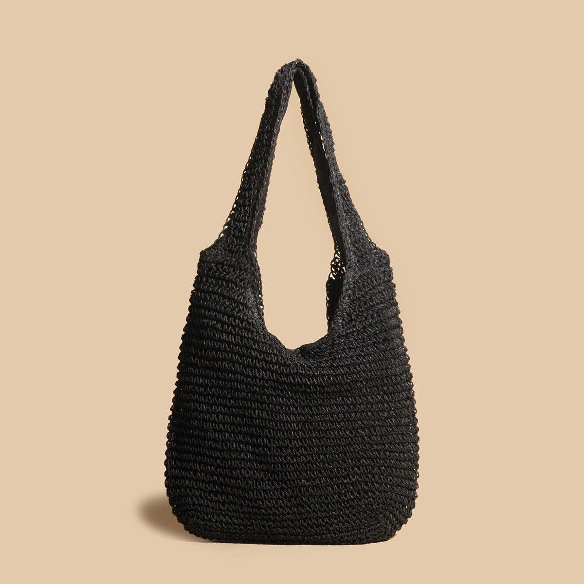 Vegetable Basket South Korea Straw Bag Ins Rattan Weave Bag New Hand-Woven Bag Straw Bag Women's One Shoulder Handbag