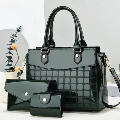 Cross-Border New Arrival  New Three-Piece Set Female Bag Fashion Women's Large Capacity Shoulder Messenger Handbag