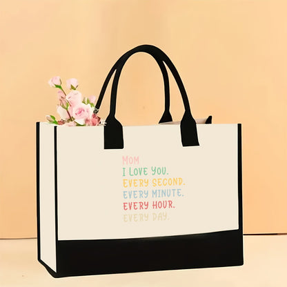 Cross-Border Hot Selling Canvas Shoulder Bag Large Capacity Printed Tote Women's Stylish and Lightweight Portable Gift Shopping Bag