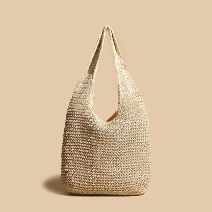 Vegetable Basket South Korea Straw Bag Ins Rattan Weave Bag New Hand-Woven Bag Straw Bag Women's One Shoulder Handbag