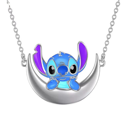 vakkv Cross-Border New Cartoon Cute Stitch Friendship Necklace with Little Girl Fashion Holiday Gift Hanging