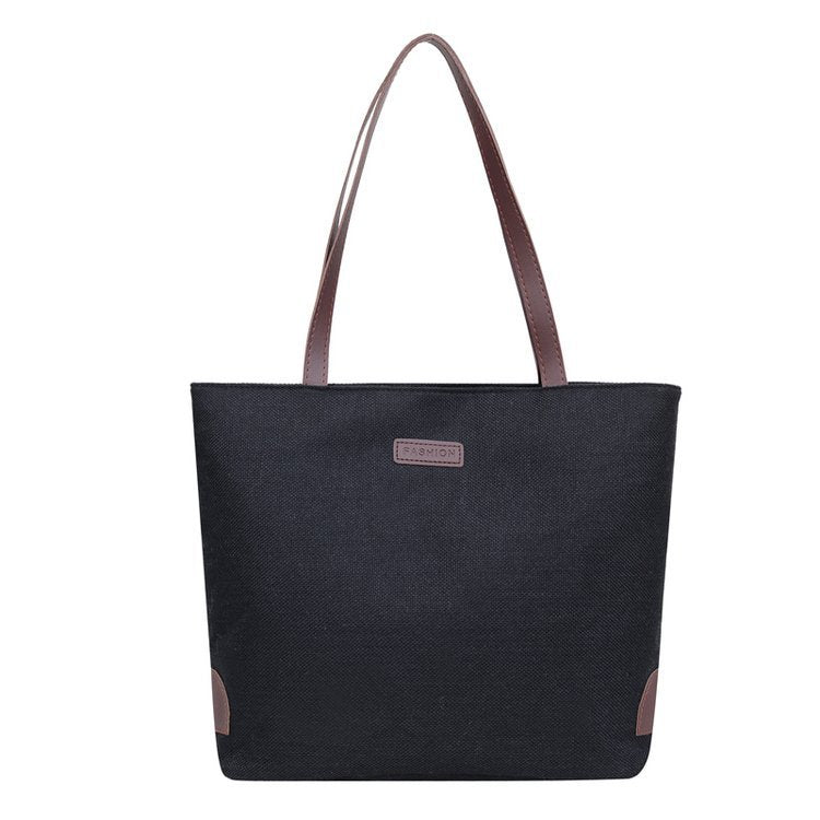 Simple Fashion Commuter Shoulder Bag Women's Casual Large Capacity Totes  New Linen Hand-Carrying Shoulder Bag