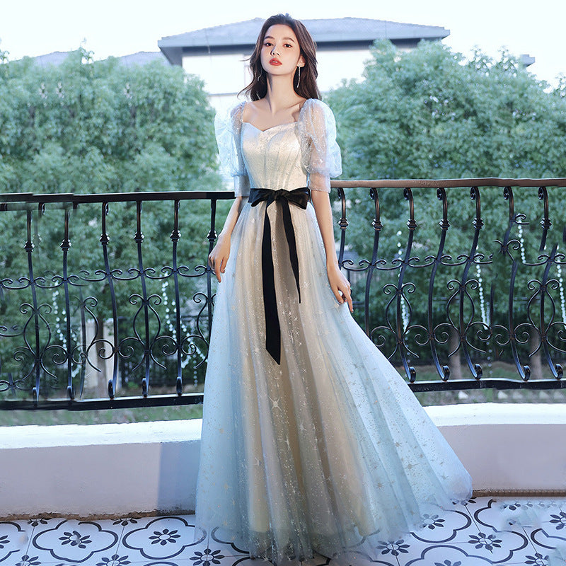Fairy Little Evening Dress  New Banquet Temperament Host Summer Adult Ceremony Student Art Exam Evening Dress