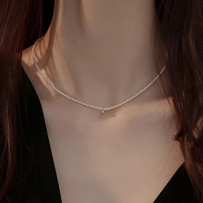 Ni Ni Same Style Pearl Necklace for Women Light Luxury Temperament High-Grade Clavicle Chain  New Popular Niche Necklace