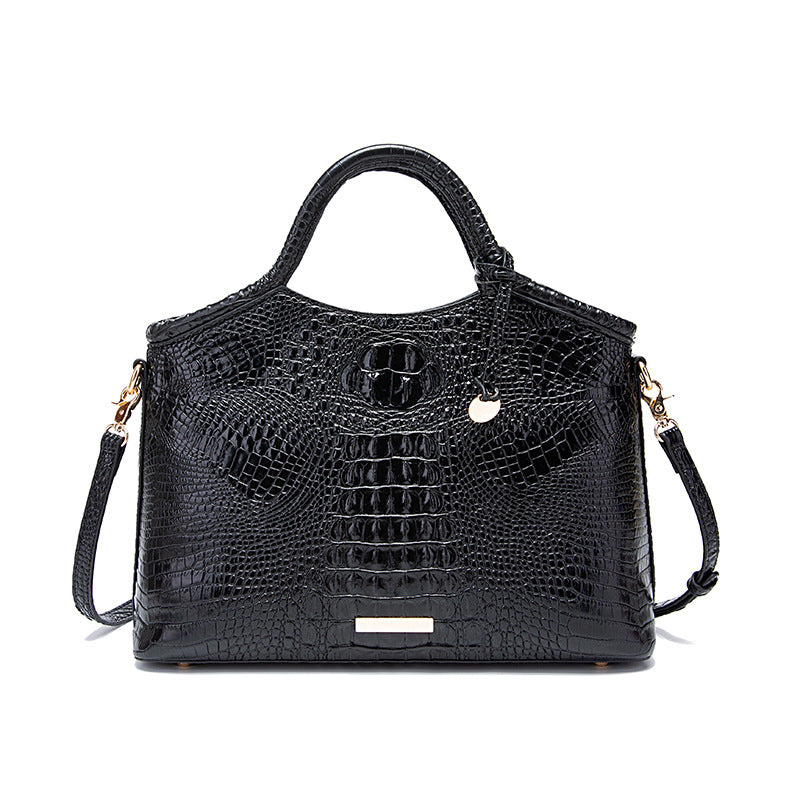 VAKKV New 2025 New  independent station portable messenger retro women's bag multi-color three-dimensional concave and convex crocodile pattern