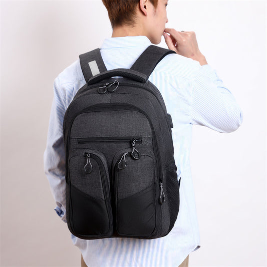 Backpack Men's Large Capacity  Winter New Fashion Commuter Bag Business Computer Bag Student Class Backpack