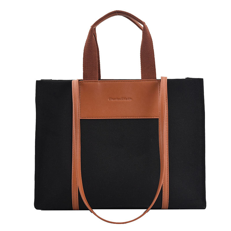 Cross-Border Bag for Women  New Shopping Bag Korean Style Fashion Tote Bag Simple Canvas Women's Bag Shoulder Bag Big Bag