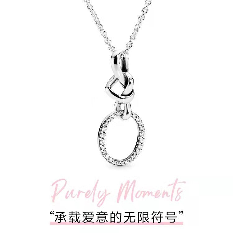 Fanpandora Emperor White Copper Eternal Symbol Daisy Love Necklace DIY Basic Clavicle Chain Couple Gift