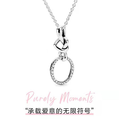 Fanpandora Emperor White Copper Eternal Symbol Daisy Love Necklace DIY Basic Clavicle Chain Couple Gift