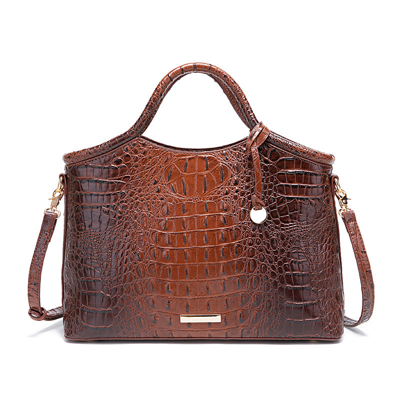 VAKKV New 2025 New  independent station portable messenger retro women's bag multi-color three-dimensional concave and convex crocodile pattern