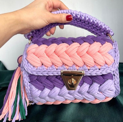 Xuan Ya Hand-Woven Women's Handbag Color Bag Women's Crossbody Chain Bag Cross-Border Handbag