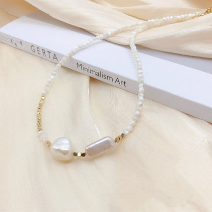 Baroque Freshwater Pearl Necklace Affordable Luxury Fashion Temperament  New Gentle Clavicle Chain Necklace