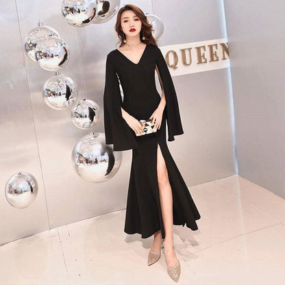 VAKKV Banquet Evening Dress  New Noble Atmosphere Queen Host Long Slim Temperament Party Dress for Women