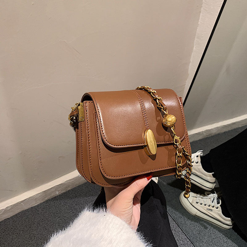 Summer Small Bag for Women  New Fashionable Versatile Ins Retro Small Square Bag Fashion Chain Messenger Bag