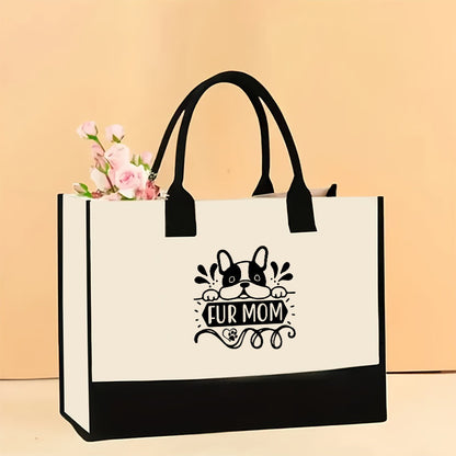 Cross-Border Hot Selling Canvas Shoulder Bag Large Capacity Printed Tote Women's Stylish and Lightweight Portable Gift Shopping Bag