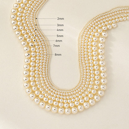 Shijia Pearl Necklace Summer Non-Fading Female Personality All-Match High Sense Ornament Beaded Clavicle Chain Female Necklace Wholesale