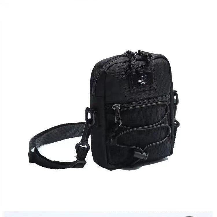 Wanjia Fashion Brand Black and White Messenger Bag Fashion Brand Small Shoulder Bag Chess Plate Grid Men's and Women's Outdoor Single-Shoulder Bag Mobile Phone Bag Cross-Border