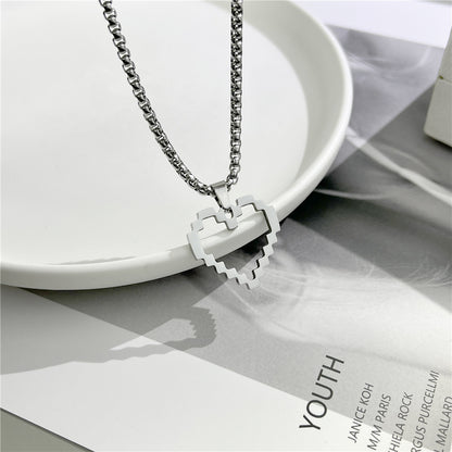 Cross-Border European Hip Hop Titanium Steel Necklace Men's Fashionable All-Match Pendant Retro Personal Accessories Women's Long Sweater Chain Pendant