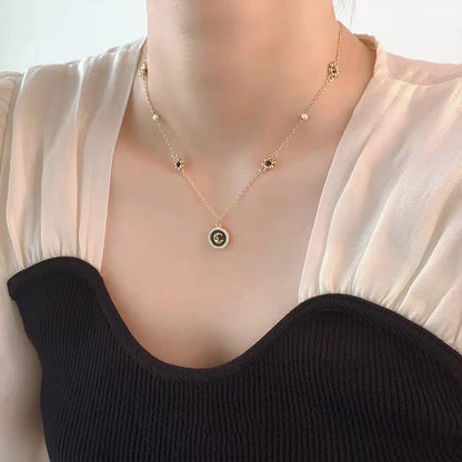 vakkv  Double-Layer Pearl Necklace Women's  New Special-Interest Design High-Grade Clavicle Chain Ins Mild Luxury Retro Sweater Chain