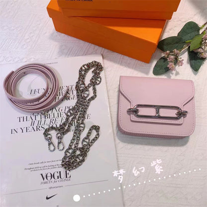 Textured Mini Pig Nose Chain Bag Small Square Bag Female  Spring and Summer New Shoulder Messenger Bag Mini Purse Tide