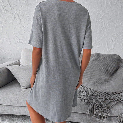 2024 European and American International Station Hot Sale Daily Commute Minimalist Home Dress Summer Loose Comfortable Nightdress for Women