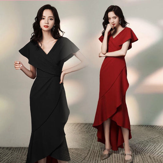 Party Bridesmaid Dress  New Summer Bridesmaid Dress Sisters Dress Women Red Slimming Flab Hiding Girlfriends Clothes Women