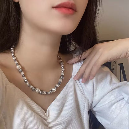 Ni Ni Same Style Pearl Necklace for Women Light Luxury Temperament High-Grade Clavicle Chain  New Popular Niche Necklace