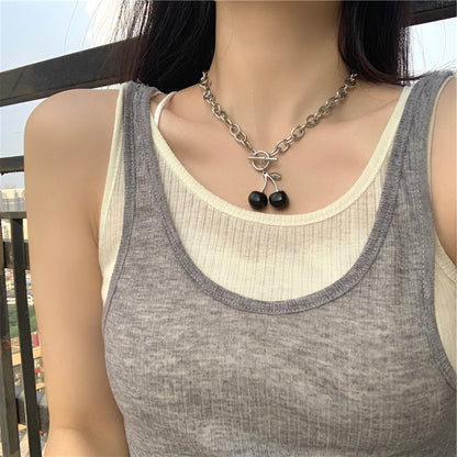 Titanium Steel Zircon Necklace for Women All-Match High-Grade Non-Fading Summer Niche Design Clavicle Chain Sweater Chain Accessories