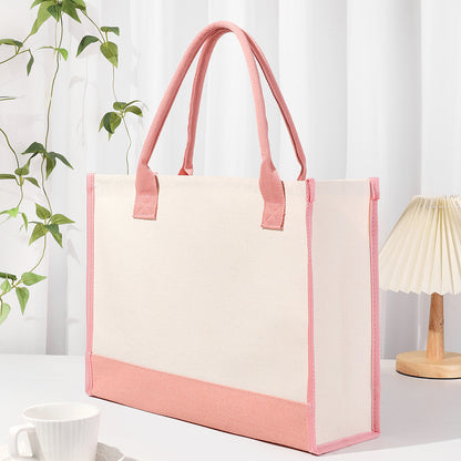 Cross-Border Hot Selling Canvas Shoulder Bag Large Capacity Printed Tote Women's Stylish and Lightweight Portable Gift Shopping Bag