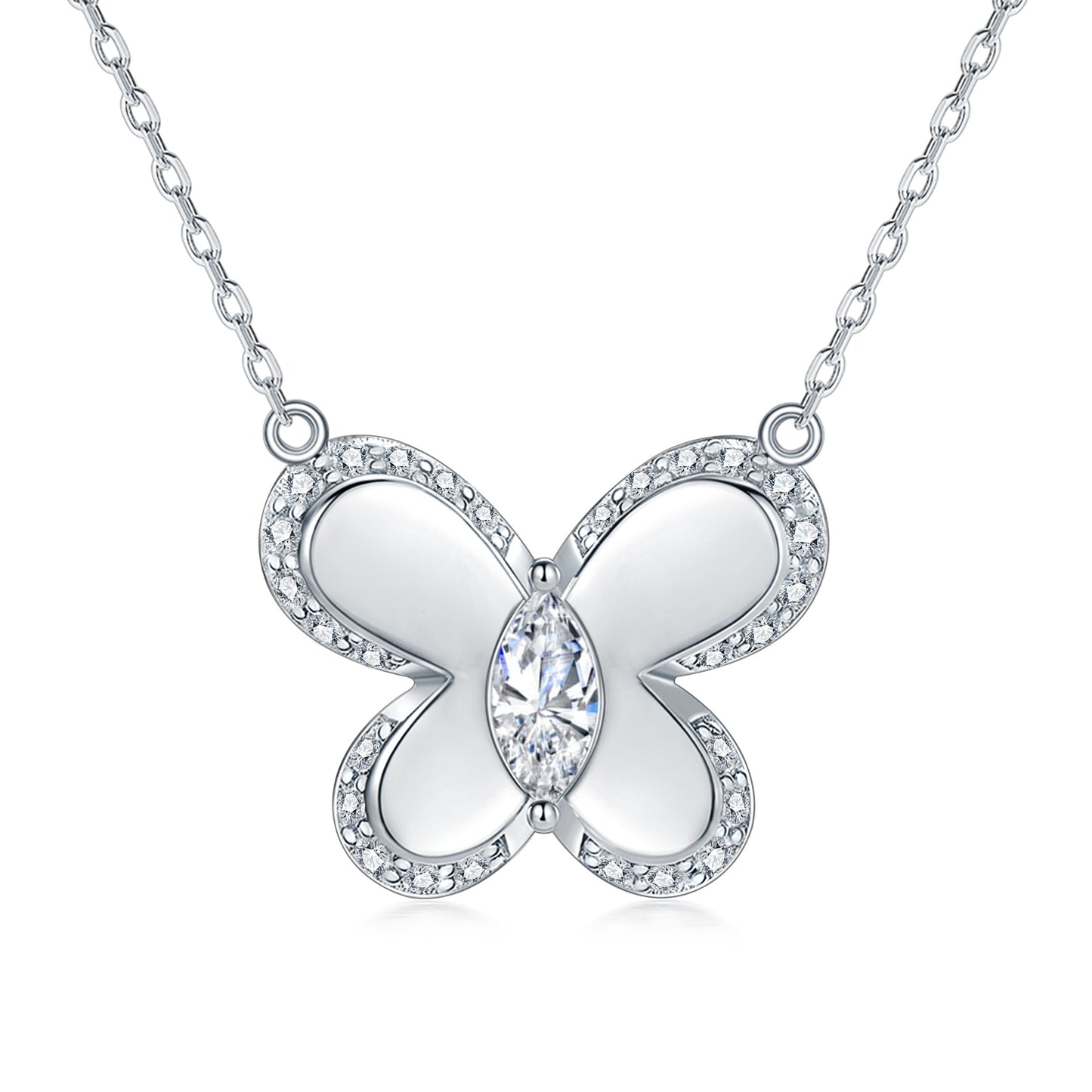 Popular HOTan and NEWn XINGX S925 Sterling Silver Necklace Women's All-Match Xiangjia Ka Home Jewelry Butterfly Pendant