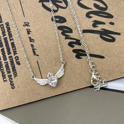 S925 Sterling Silver Korean Niche Design Light Luxury High-Grade Zircon Necklace Women's All-Match Dopamine Ornament Clavicle Chain