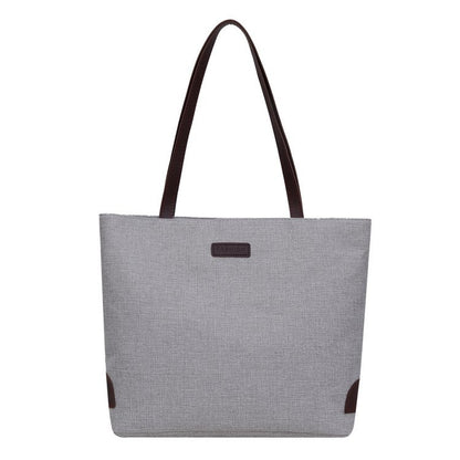 Simple Fashion Commuter Shoulder Bag Women's Casual Large Capacity Totes  New Linen Hand-Carrying Shoulder Bag