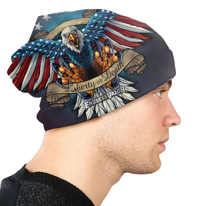 1pc Eagle Windproof Skullies Beanie - Ultra-Thin, Windproof, Fashion Design for Autumn and Spring Outdoor Activities - Patriotic US Flag Wings Design, Ideal Gift for Friends and Family