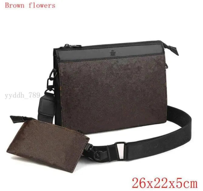 Fashion Mens print Shoulder Bags Man Genuine Leather Briefcases Bolsas Messenger Bag Wedding Dress business Crossbody Bag Handbags