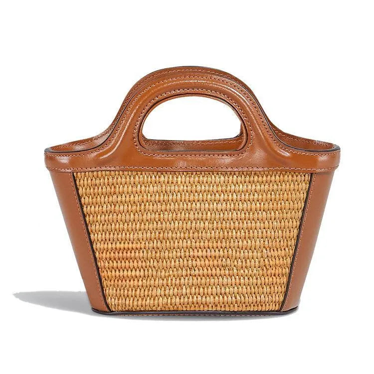 Fashion Mens Mini Tropicalia Micro Rattan Straw Bag Summer Raffias Weave Cross Body Designer Bags Luxury Handbag Lady Clutch Shoulder Totes Womens Travel Beach Bag