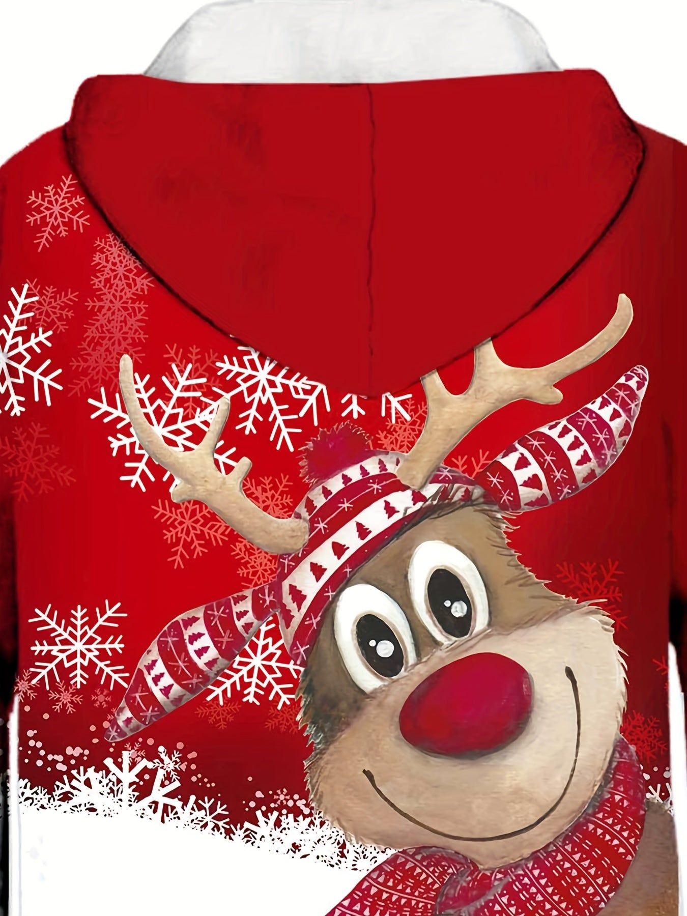 Cozy Snowflake Reindeer Pattern Pullover Hoodie - Fashion Sweatshirts for Teen Kids - Long Sleeve, Trendy, Soft, Warm, and Comfortable Winter Wear for Fall and Winter Seasons