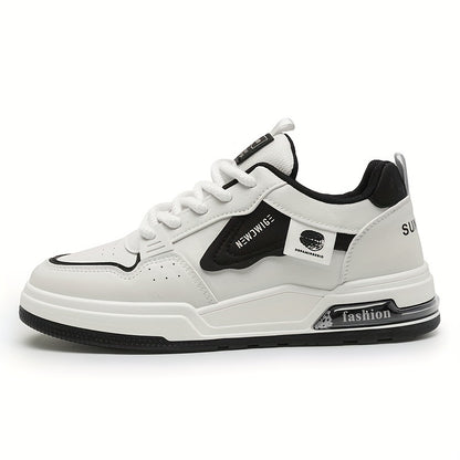 Men's Skate Shoes With Good Grip, Breathable Lace-up Air Cushioned Sneakers, Men's Footwear