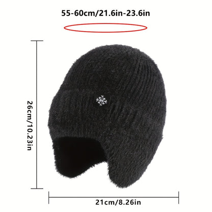 1pc Warm & Soft Ear Protection Knitted Beanie - Ultimate Outdoor Companion for Climbing, Hiking & Skiing - Perfect Christmas Gift for Men & Women in Autumn & Winter Seasons