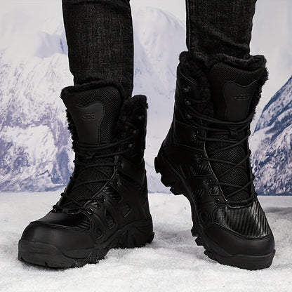 Men's New Suede Thickened High-top Boots Are Stylish And Versatile With Warm And Abrasion-resistant Snowshoes