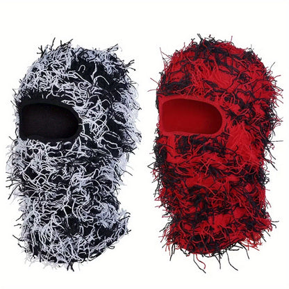 2pcs 1pc Unisex Camouflage And Windproof Solid Raw Decor Fashion Balaclava Cap Autumn And Winter Warm Ski Cold Hat For Men And Women