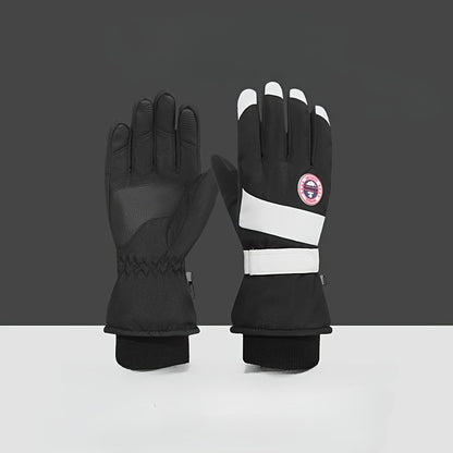 Winter Warm Plus Velvet Gloves, Thickened Touch Screen Gloves, Outdoor Windproof Coldproof Skiing Riding Non-slip Waterproof Gloves