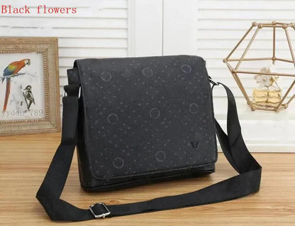 Fashion Mens print Shoulder Bags Man Genuine Leather Briefcases Bolsas Messenger Bag Wedding Dress business Crossbody Bag Handbags