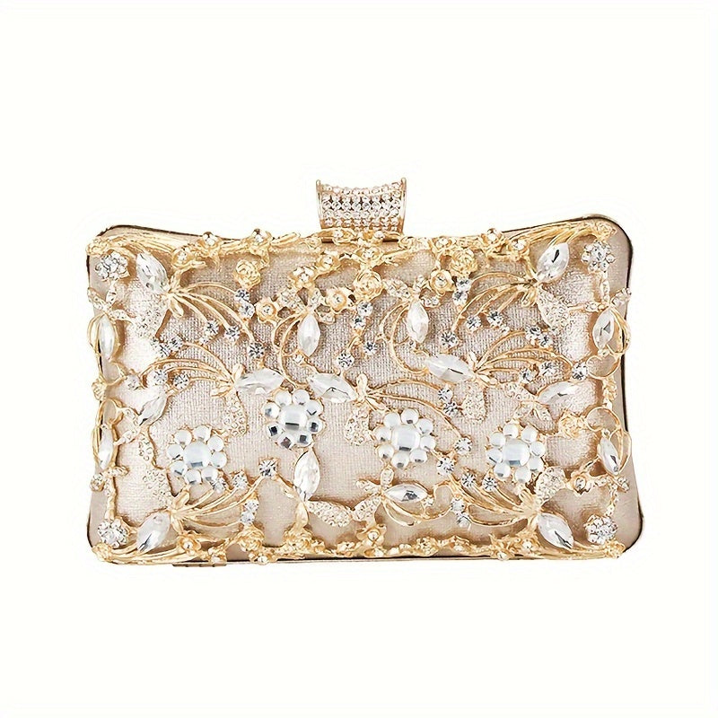 Glamorous Sparkling Rhinestone Evening Bag - Classic & Stylish Banquet Handbag for Women - Durable Formal Purse Perfect for Weddings, Parties & Proms - A Fashion Statement for Special Occasions