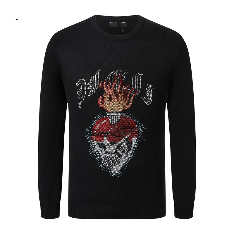 Rhinestone Plein Philipps Loose Designer men women hoodies hoody pullover sweatshirts loose long sleeve jumper men's PP Skull sweaters Tops clothing with printing