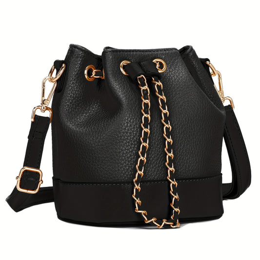 [Fast Arrival] Vegan Leather Cross Body Bag for Women - LA TERRE Adjustable Shoulder Strap Bucket Bag Purses